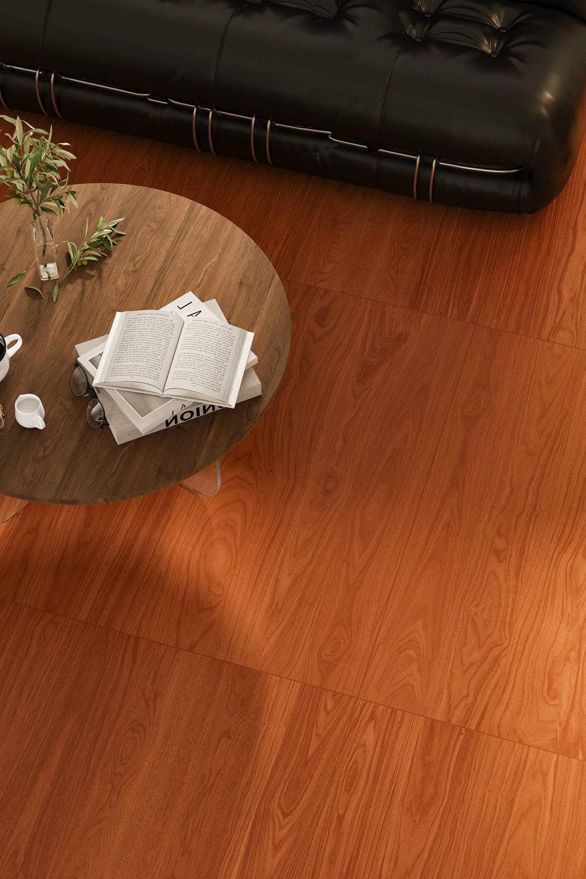 Wood Look Porcelain Floor Tile Wood Grain Plank 1200x10mm - Living Room Hallway Open Plan - Item No. 612CB415