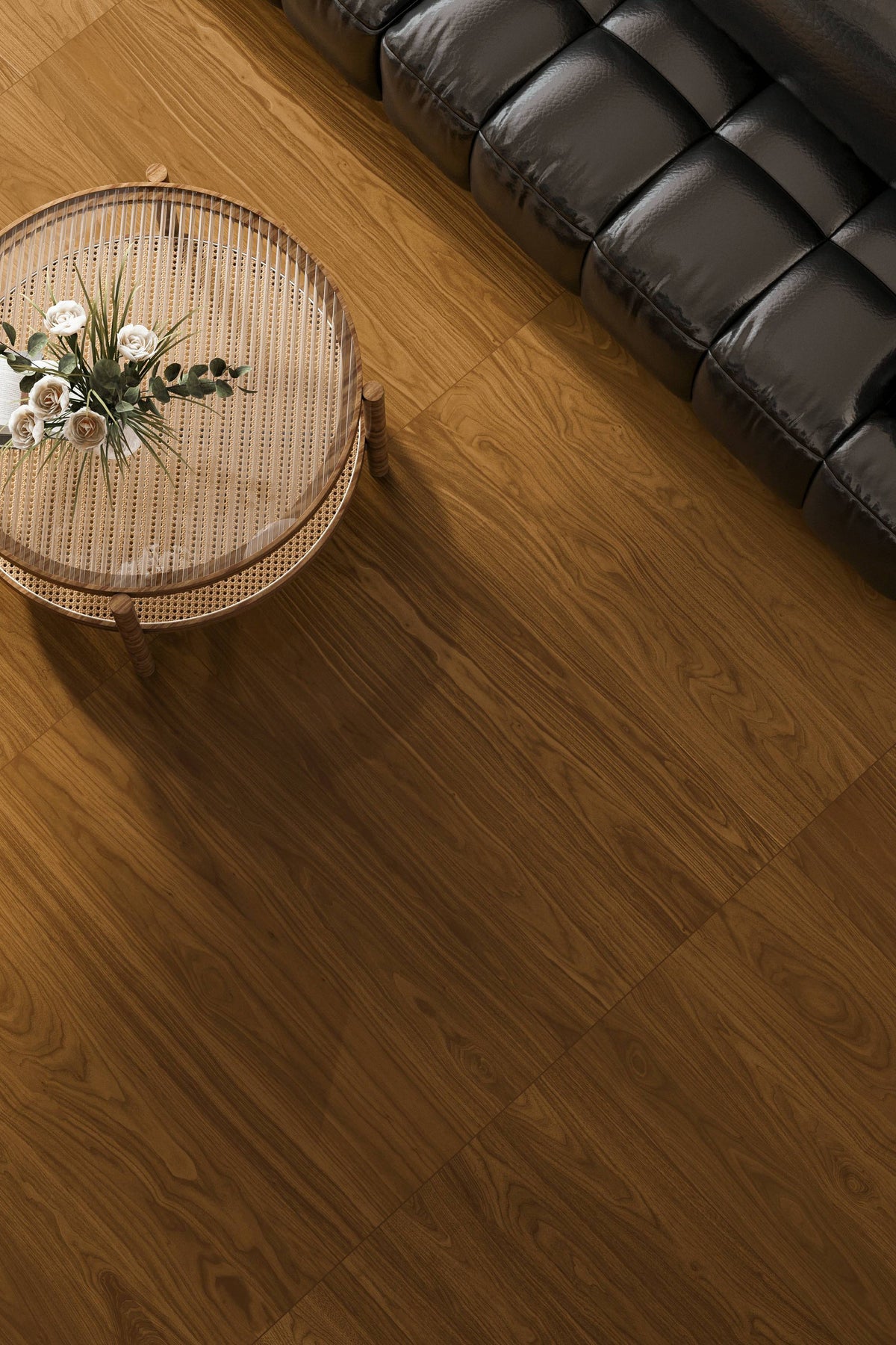 Wood Look Porcelain Floor Tile Wood Grain Plank 1200x10mm - Living Room Hallway Open Plan - Item No. 612CB416
