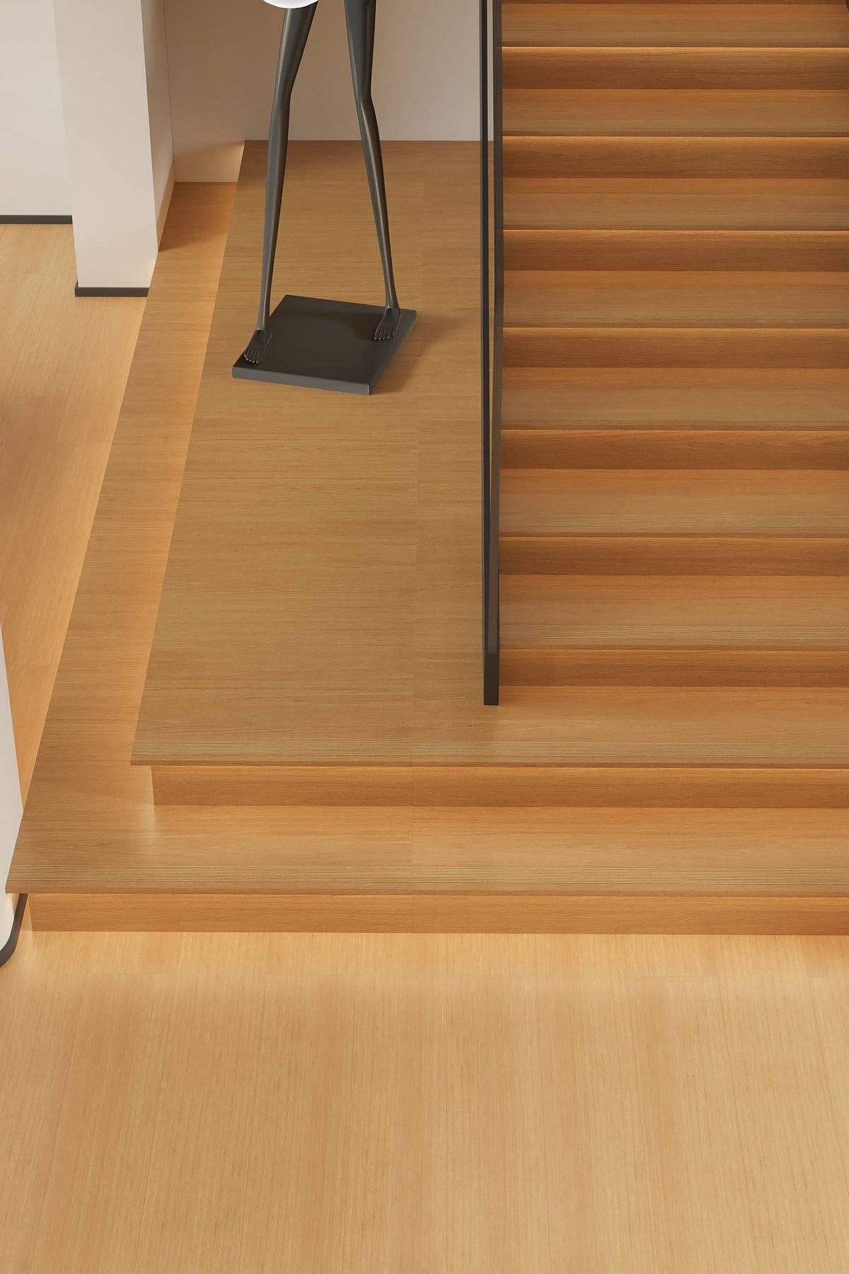 Wood Look Porcelain Floor Tile Stair Tread Plank 470x1200mm - Living Room Hallway Open Plan - Item No. TB47405