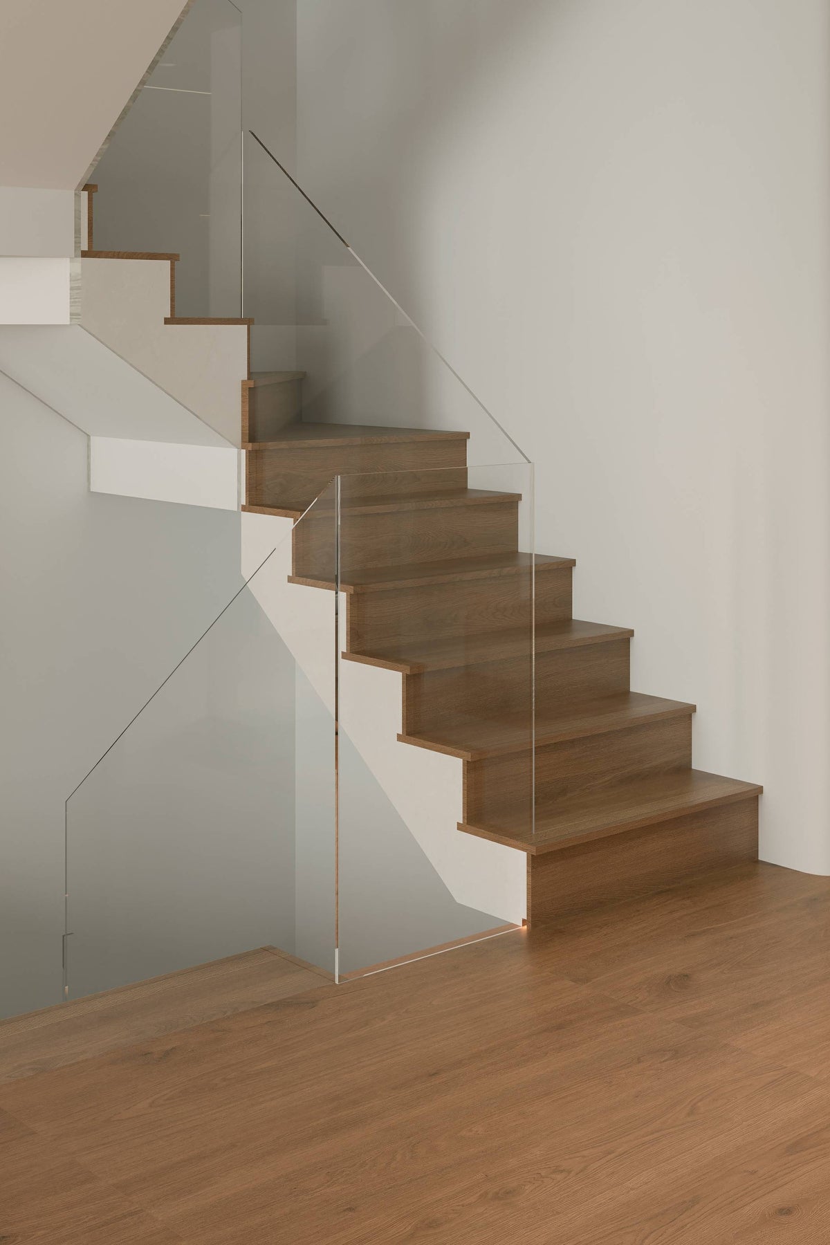 Wood Look Porcelain Floor Tile Stair Tread Plank 470x1200mm - Living Room Hallway Open Plan - Item No. TJTB3
