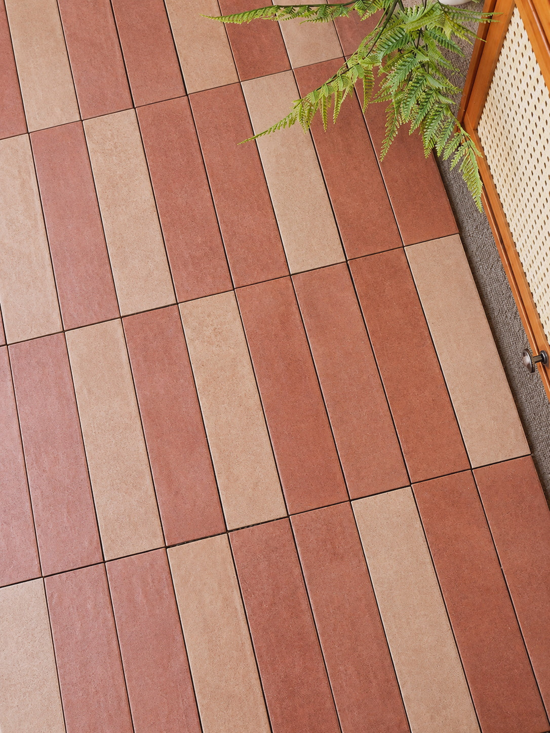 Handmade terracotta long brick tile 75x300mm cafe b b storefront