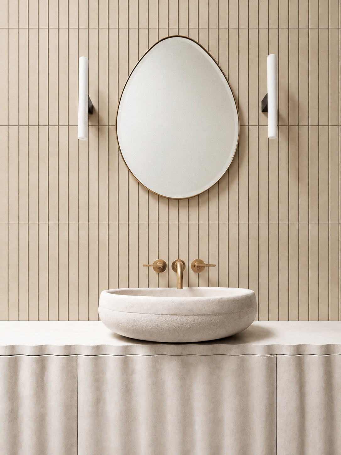 Ceramic strip finger mosaic tile bathroom kitchen bar counter feature