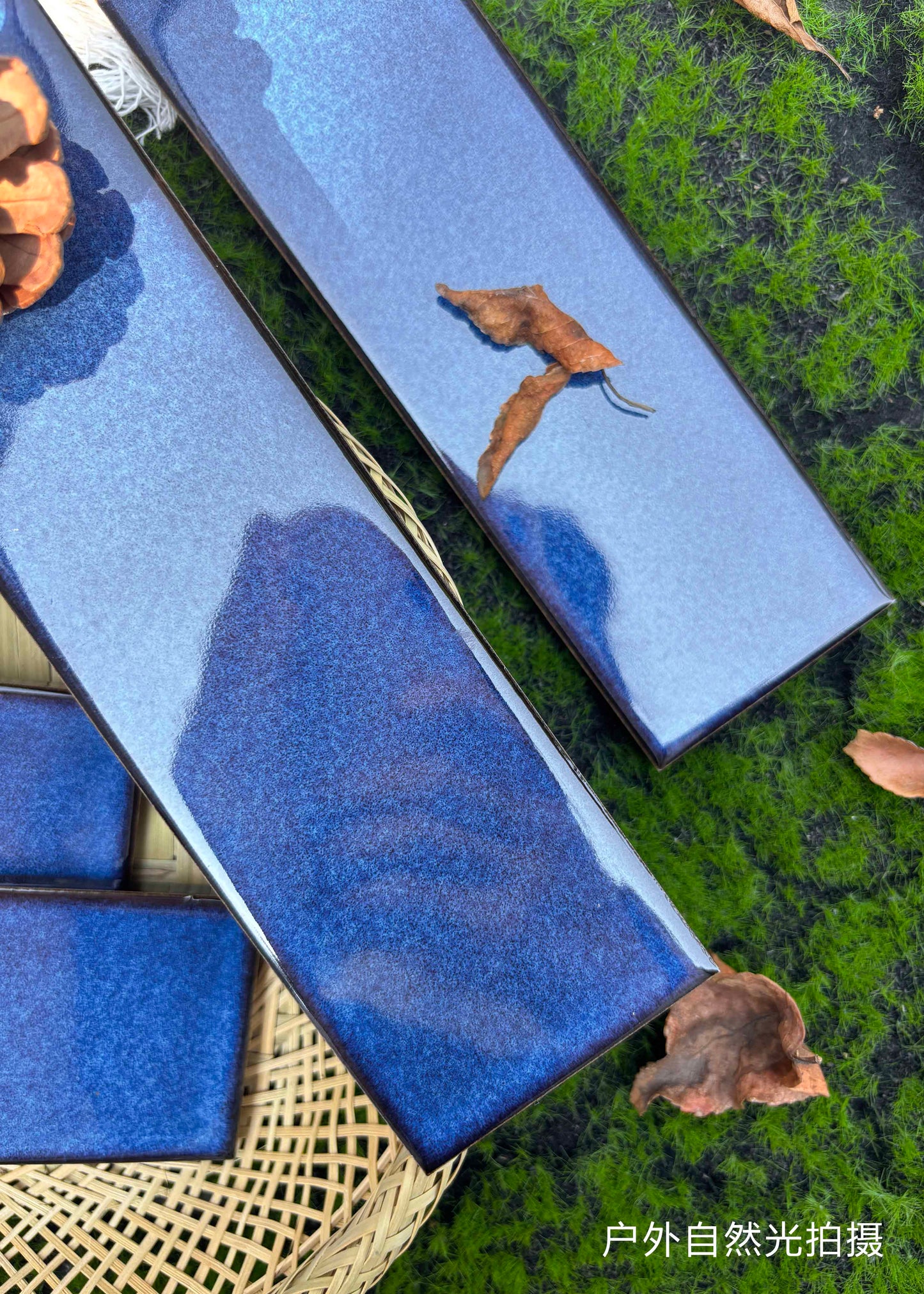Ice Crack Kiln Change Ceramic Tiles 60x200mm - Per Square Meter - Blue Sky Gradient Finish - N-YB-62016