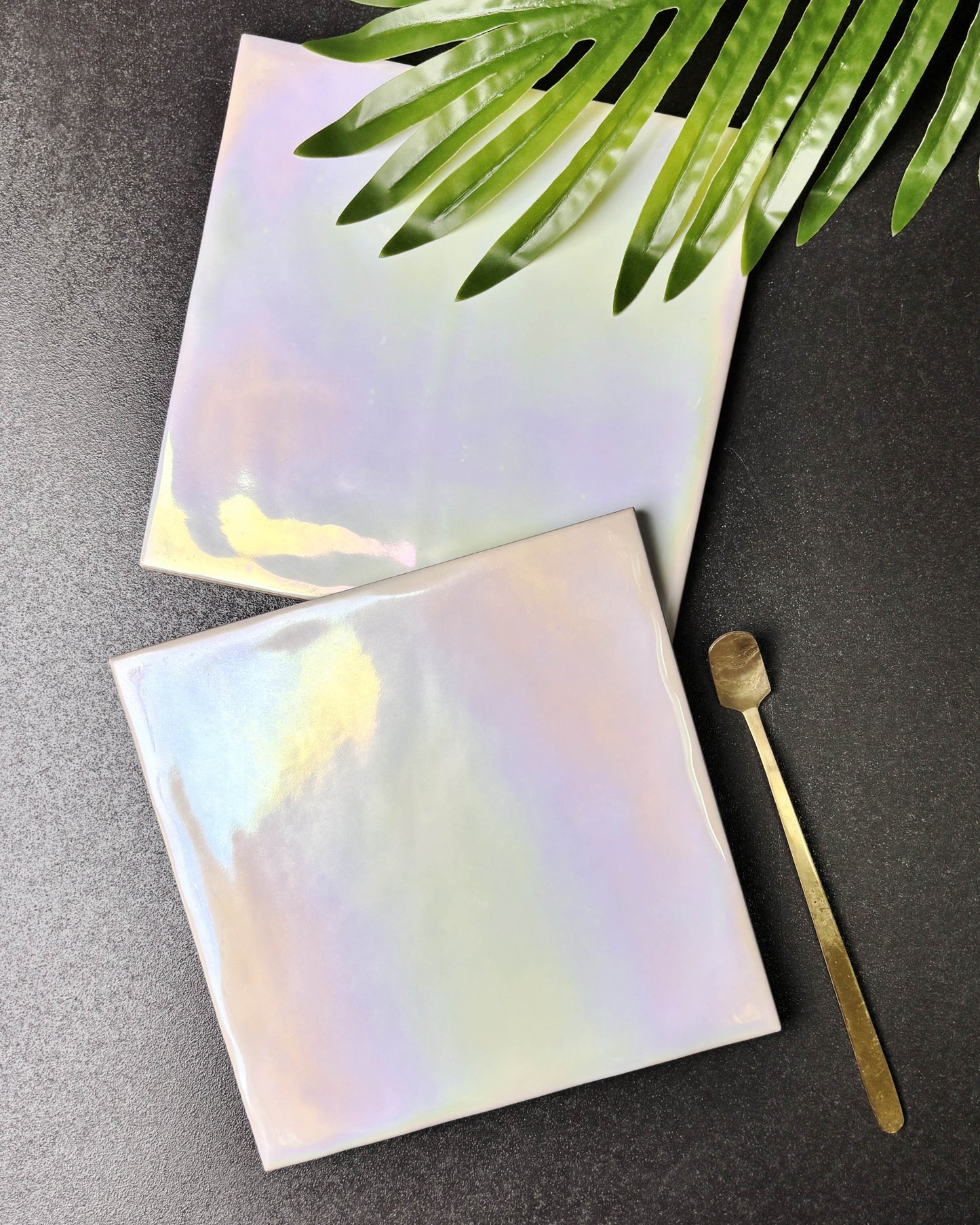 Iridescent Ceramic Tiles - Pearl Rainbow Holographic Finish -150mm x 150mm- Per Square Meter-1501HC