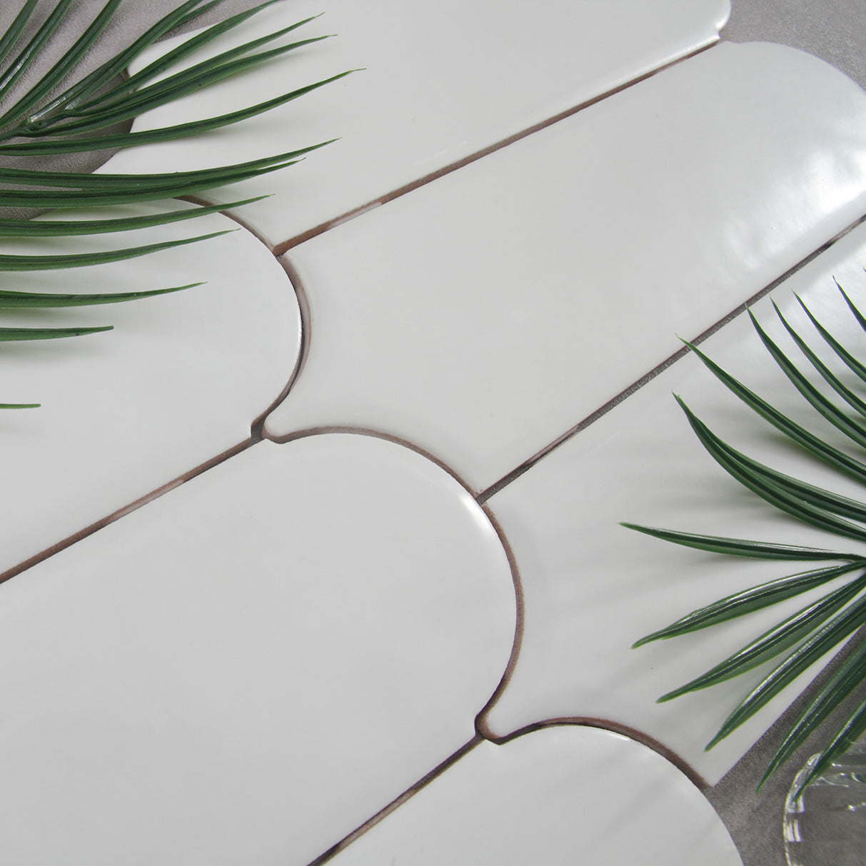 Feather Ceramic Tiles 90x308mm - Per Square Meter - Light Blue Finish - YM930-010 - GR.Mosaic Decorative Pattern (View 5)
