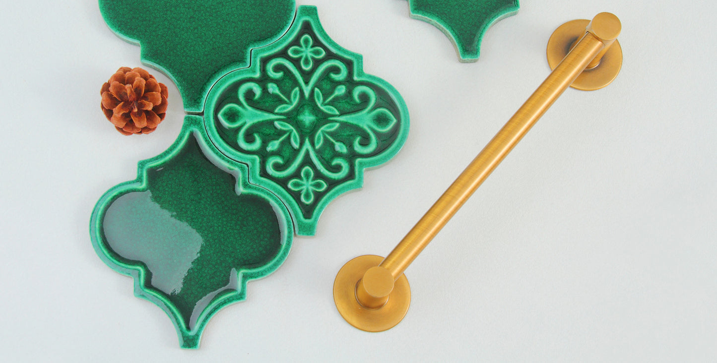 Moroccan Lantern Ceramic Tiles 150x175mm - N-DL-157501 - Per Square Meter - Emerald Green Glossy Finish - GR.Mosaic Decorative Pattern (View 4)