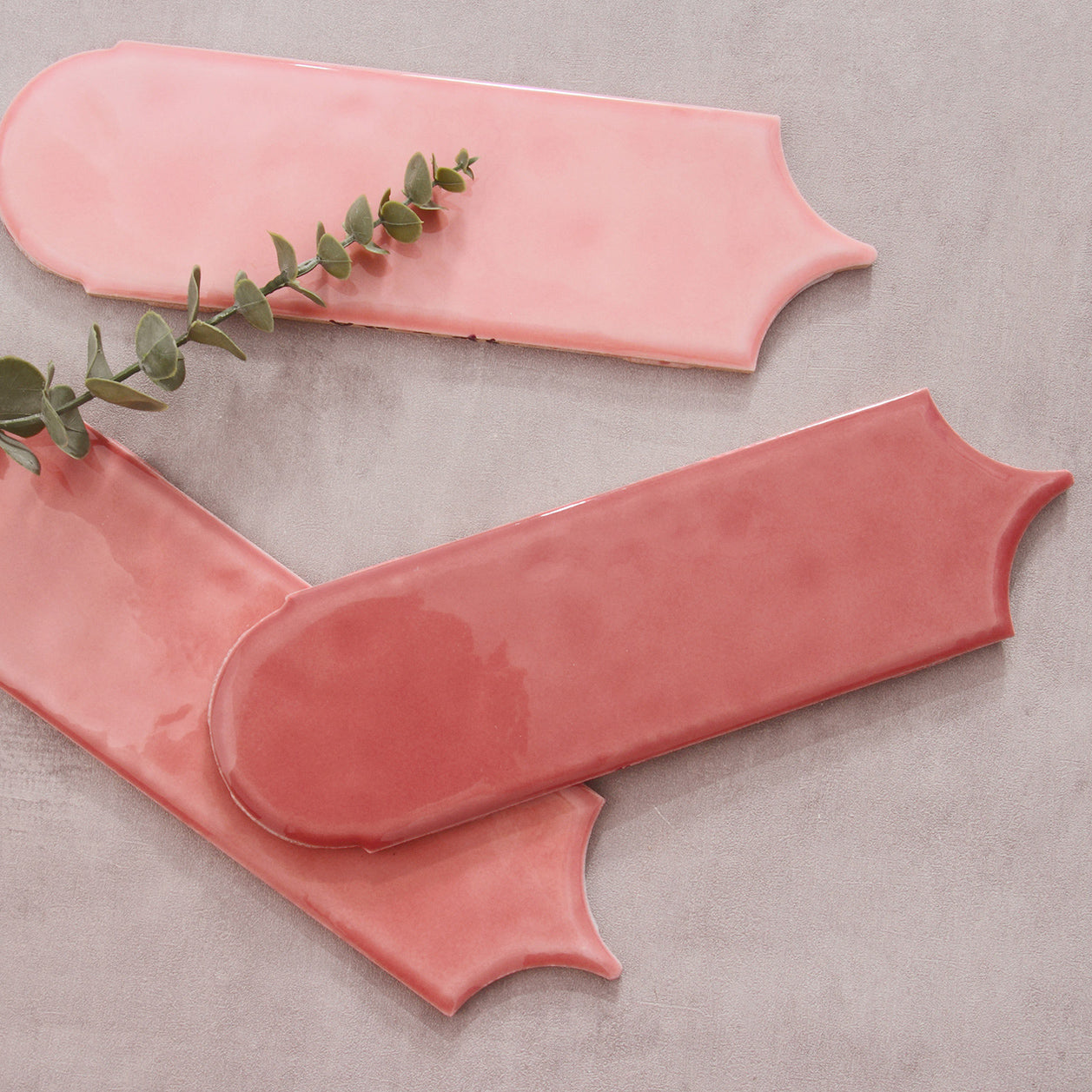 Feather Ceramic Tiles 90x308mm - Per Square Meter - Pink Finish - YM930-02 - GR.Mosaic Decorative Pattern (View 10)