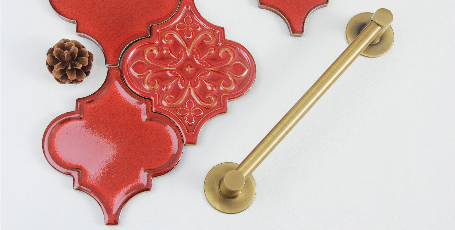 Moroccan Lantern Ceramic Tiles 150x175mm - N-DL-157502 - Per Square Meter - Coral Red Glossy Finish - GR.Mosaic Decorative Pattern (View 7)