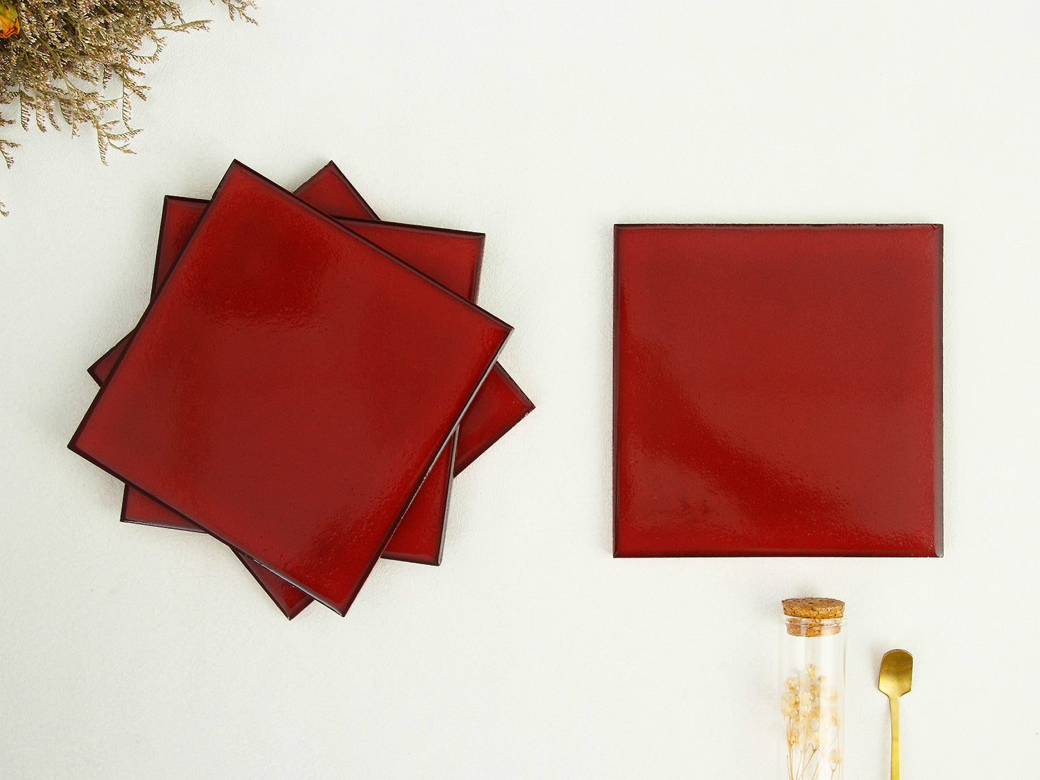 Iridescent Ceramic Tiles 150x150mm - Per Square Meter - Brown Red Crackle Finish - 1514 - GR.Mosaic Decorative Pattern (View 6)