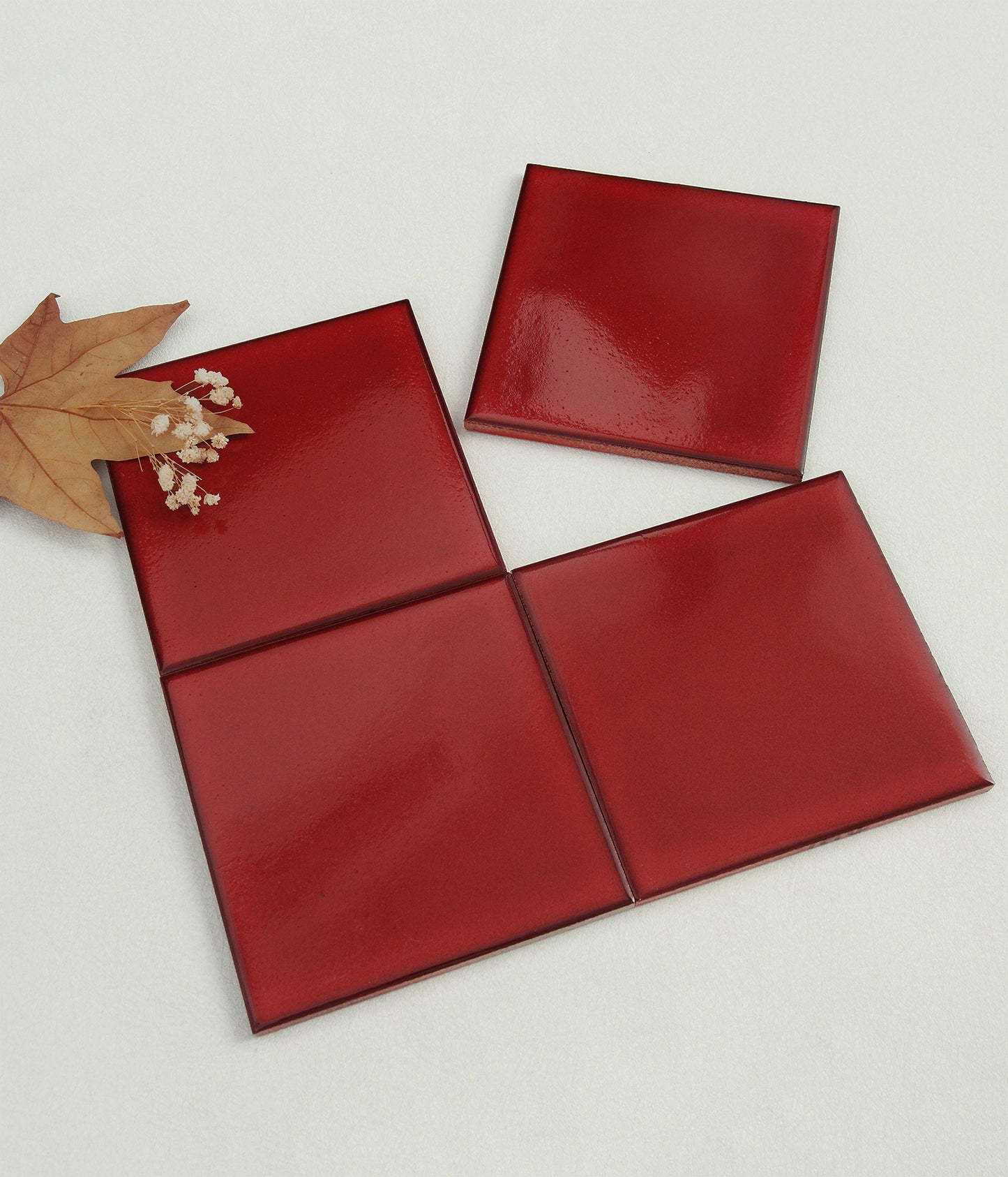 Iridescent Ceramic Tiles 150x150mm - Per Square Meter - Brown Red Crackle Finish - 1514 - GR.Mosaic Decorative Pattern (View 4)