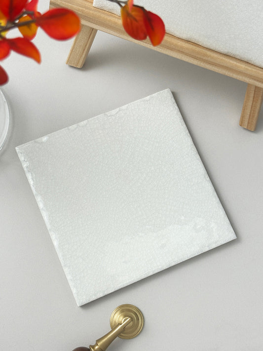 Ice Crack Ceramic Tiles 150x150mm - N-BL-1503 - Per Square Meter - Beige White Crackle Glaze Finish - GR.Mosaic Decorative Pattern (View 1)
