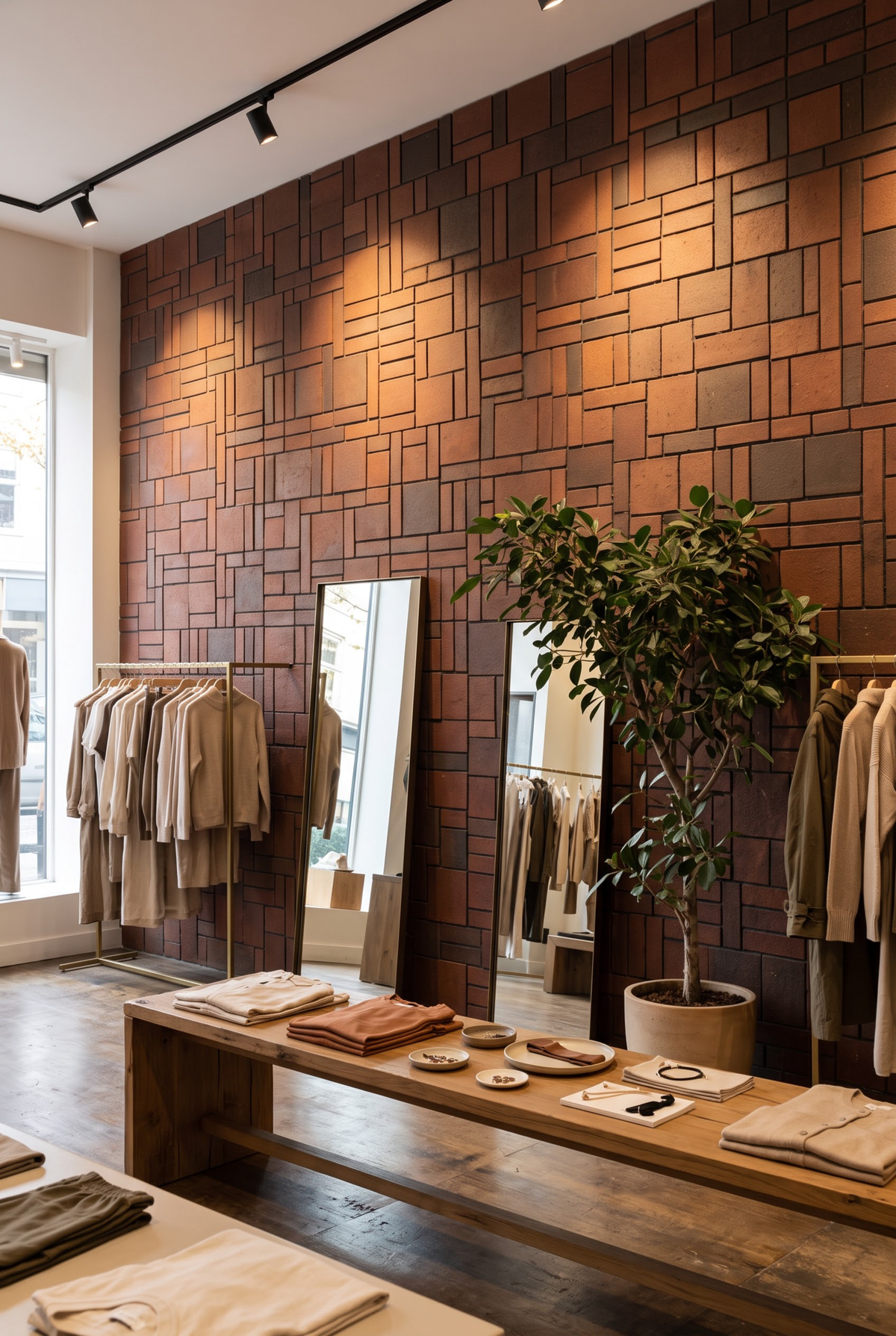 Mixed Brick Paver terracotta mosaic tile installed - YH23006Y
