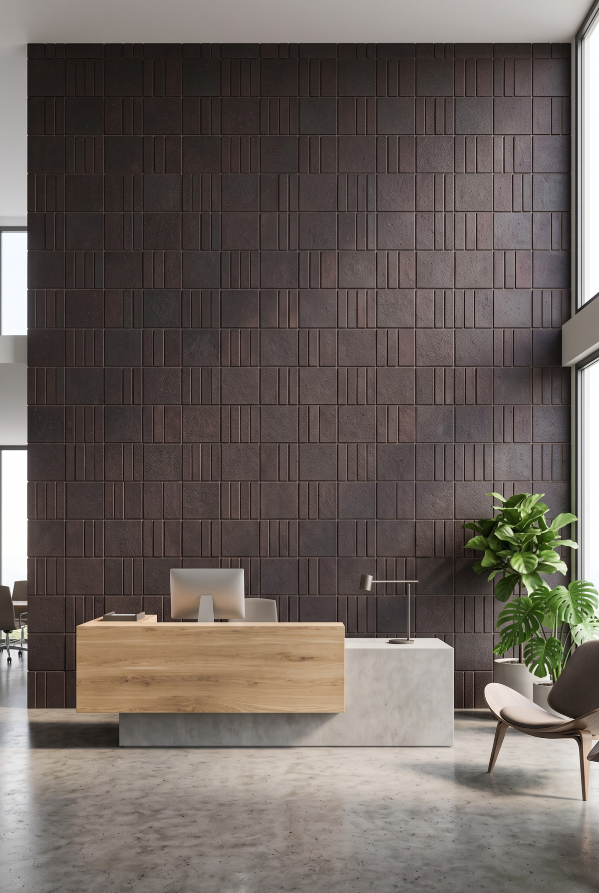Mixed Brick Paver terracotta mosaic tile installed - YH23007Y