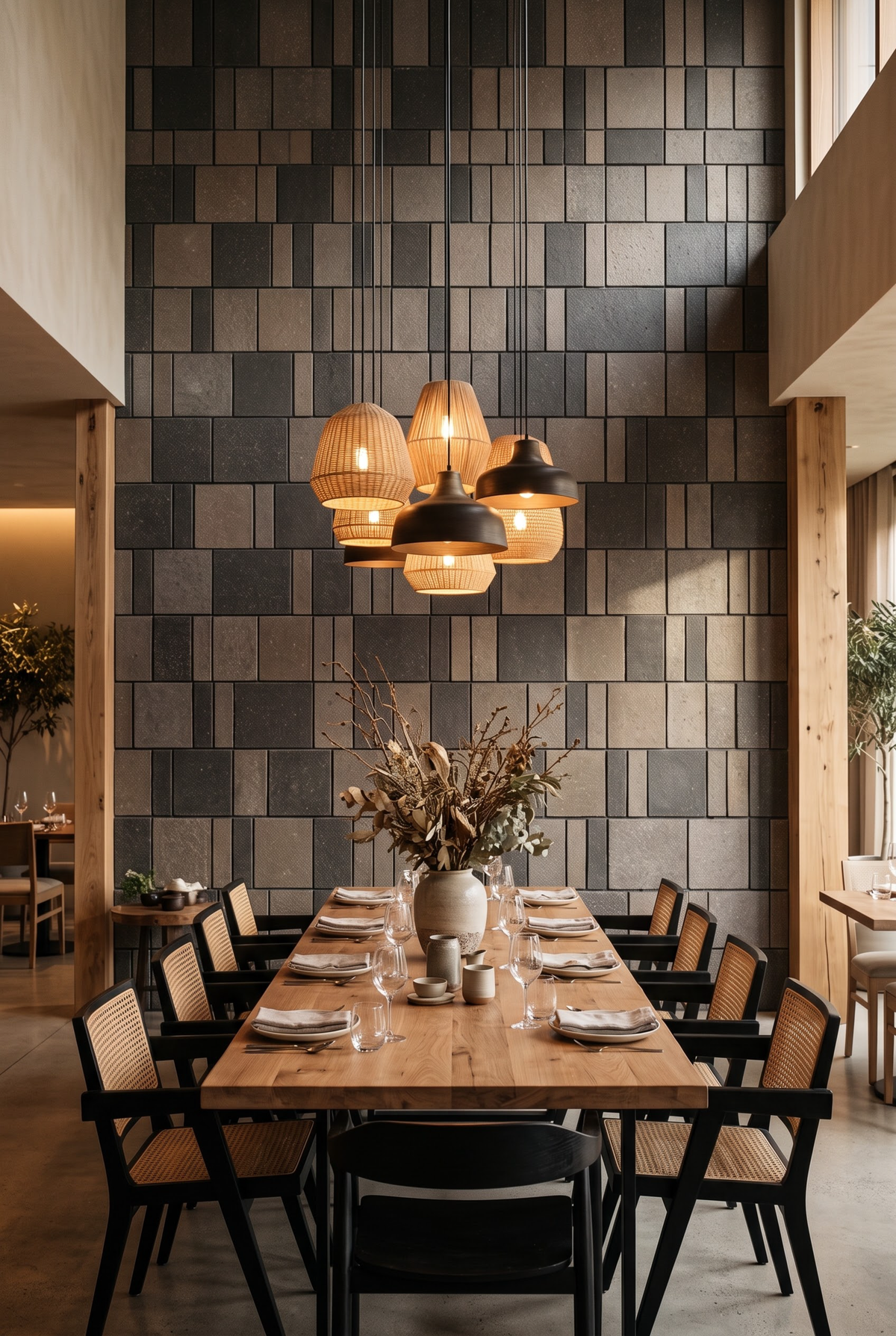 Mixed Brick Paver terracotta mosaic tile installed - YH23009Y