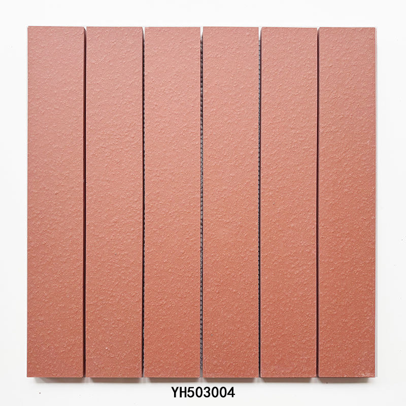 Textured Strip terracotta clay mosaic YH503004