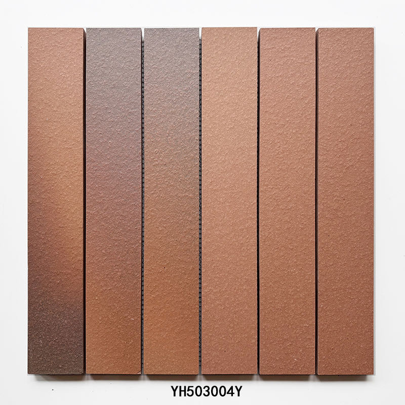 Textured Strip terracotta clay mosaic YH503004Y