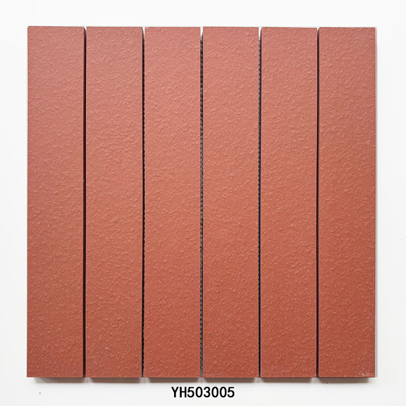 Textured Strip terracotta clay mosaic YH503005