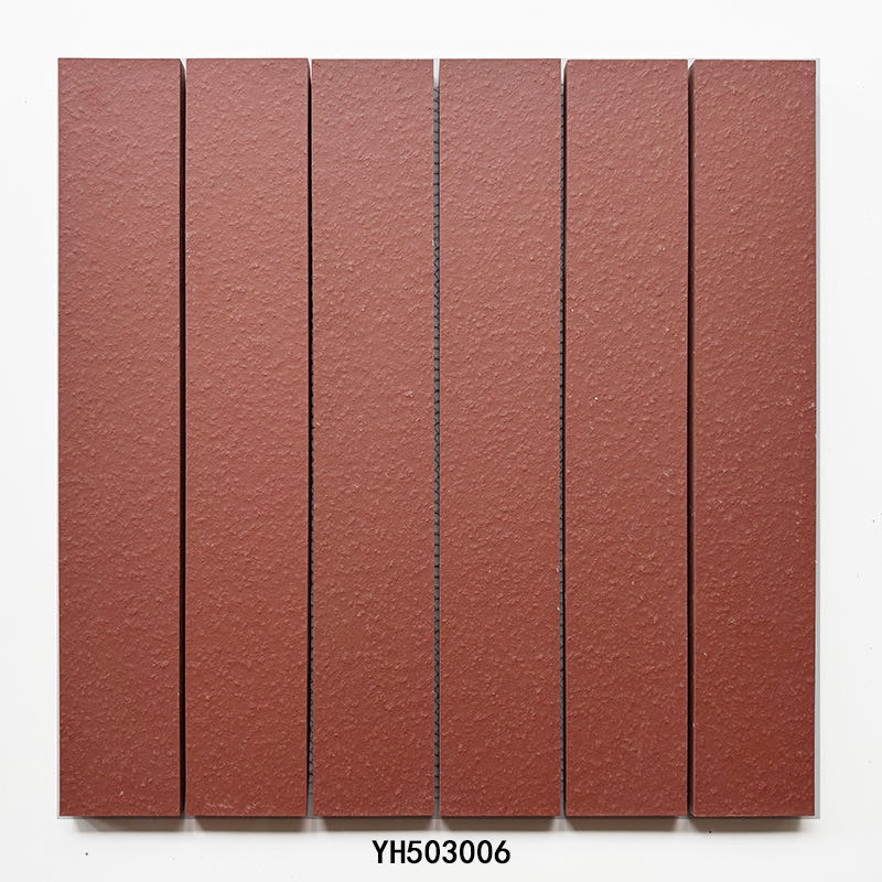 Textured Strip terracotta clay mosaic YH503006
