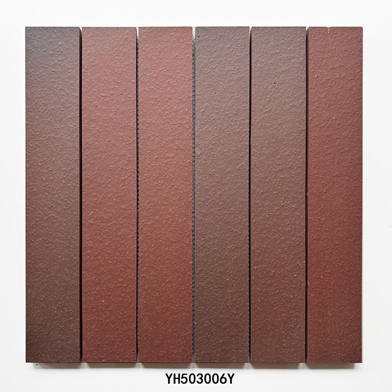 Textured Strip terracotta clay mosaic YH503006Y
