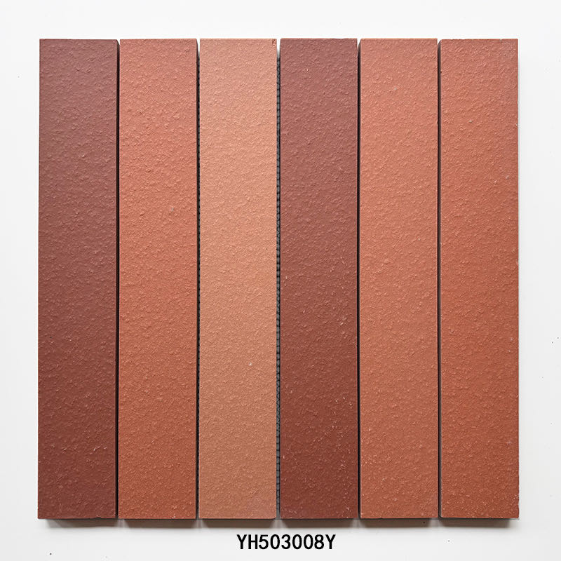 Textured Strip terracotta clay mosaic YH503008Y
