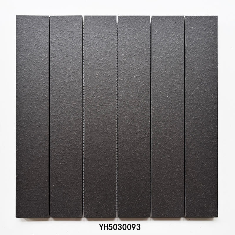 Textured Strip terracotta clay mosaic YH5030093