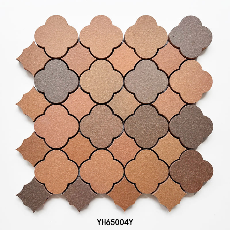 Four-Leaf Clover terracotta clay mosaic YH65004Y