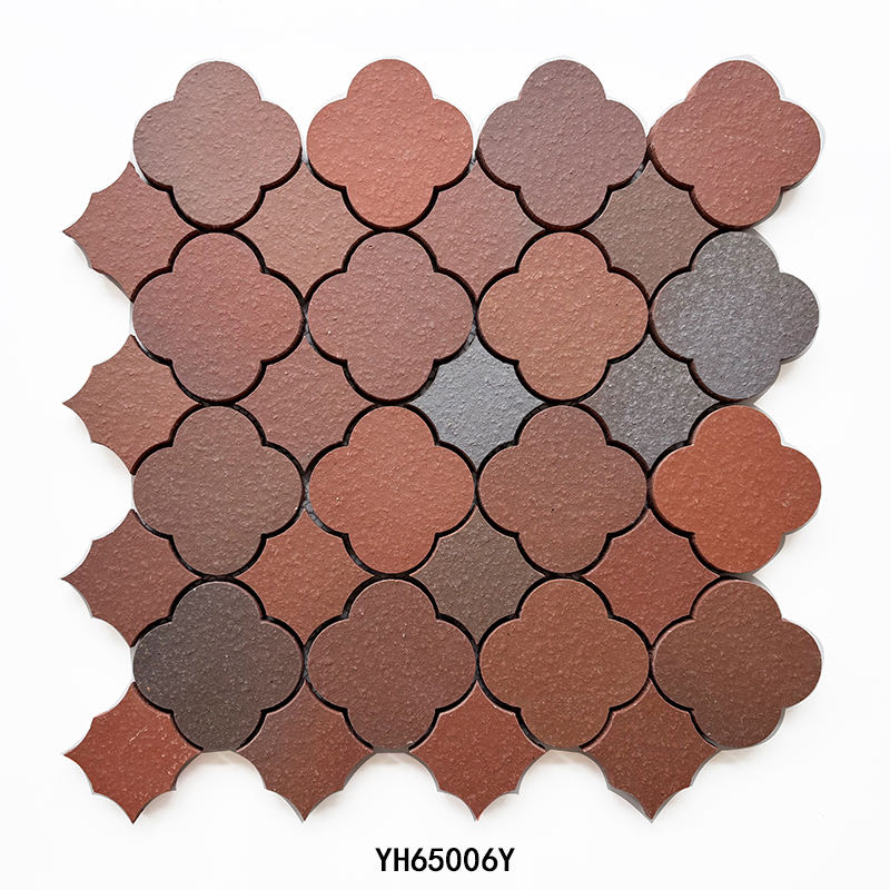 Four-Leaf Clover terracotta clay mosaic YH65006Y
