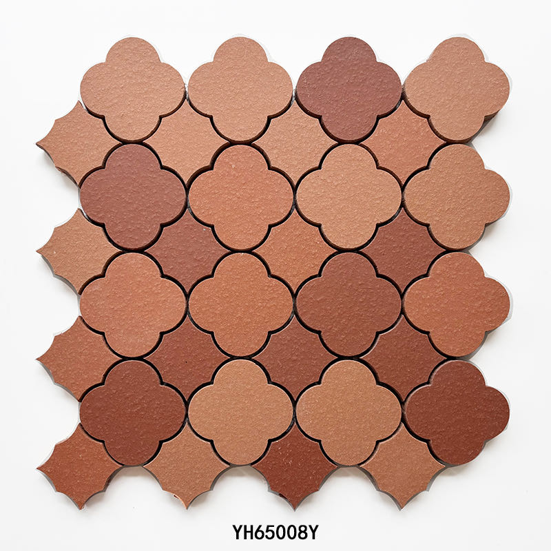 Four-Leaf Clover terracotta clay mosaic YH65008Y