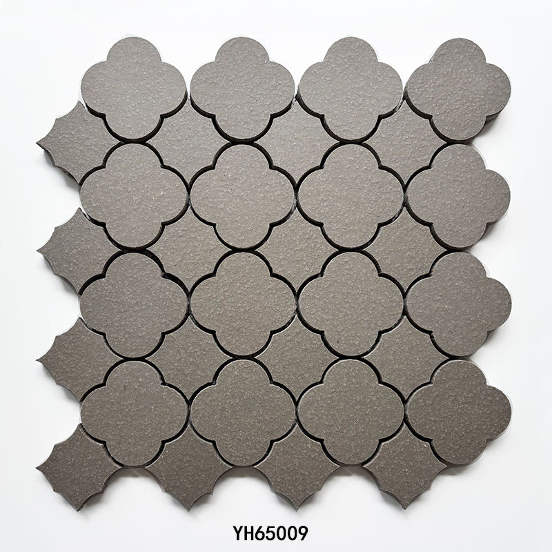 Four-Leaf Clover terracotta clay mosaic YH65009