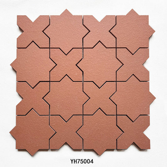 Star terracotta clay mosaic YH75004
