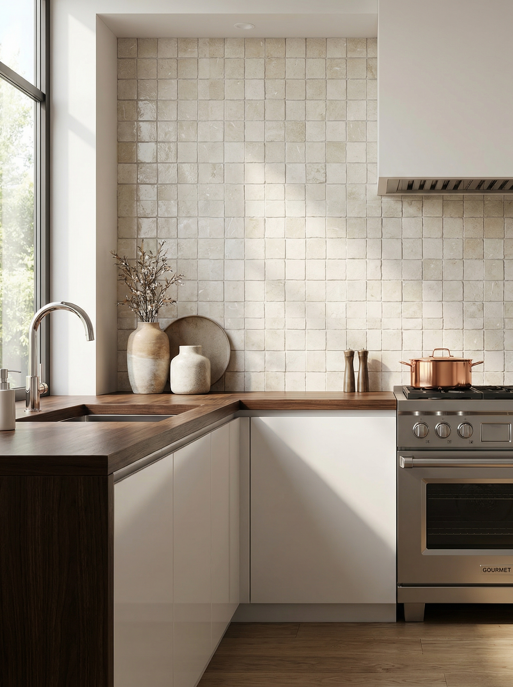 Ceramic Mosaic Tile Installed View - GR.Mosaic