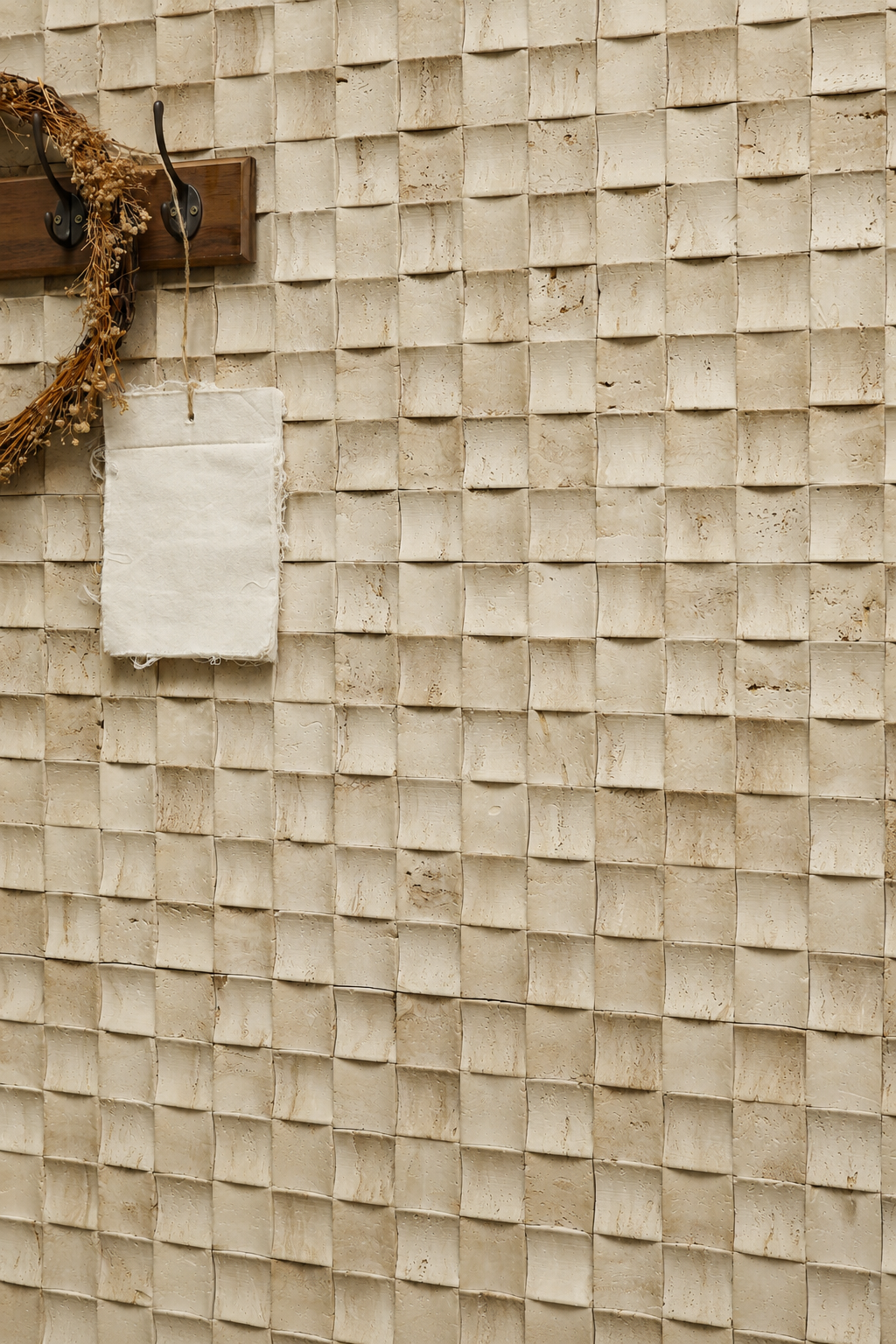 Travertine Look Mosaic Porcelain Tiles, 3D Textured Stone Effect Wall Tile