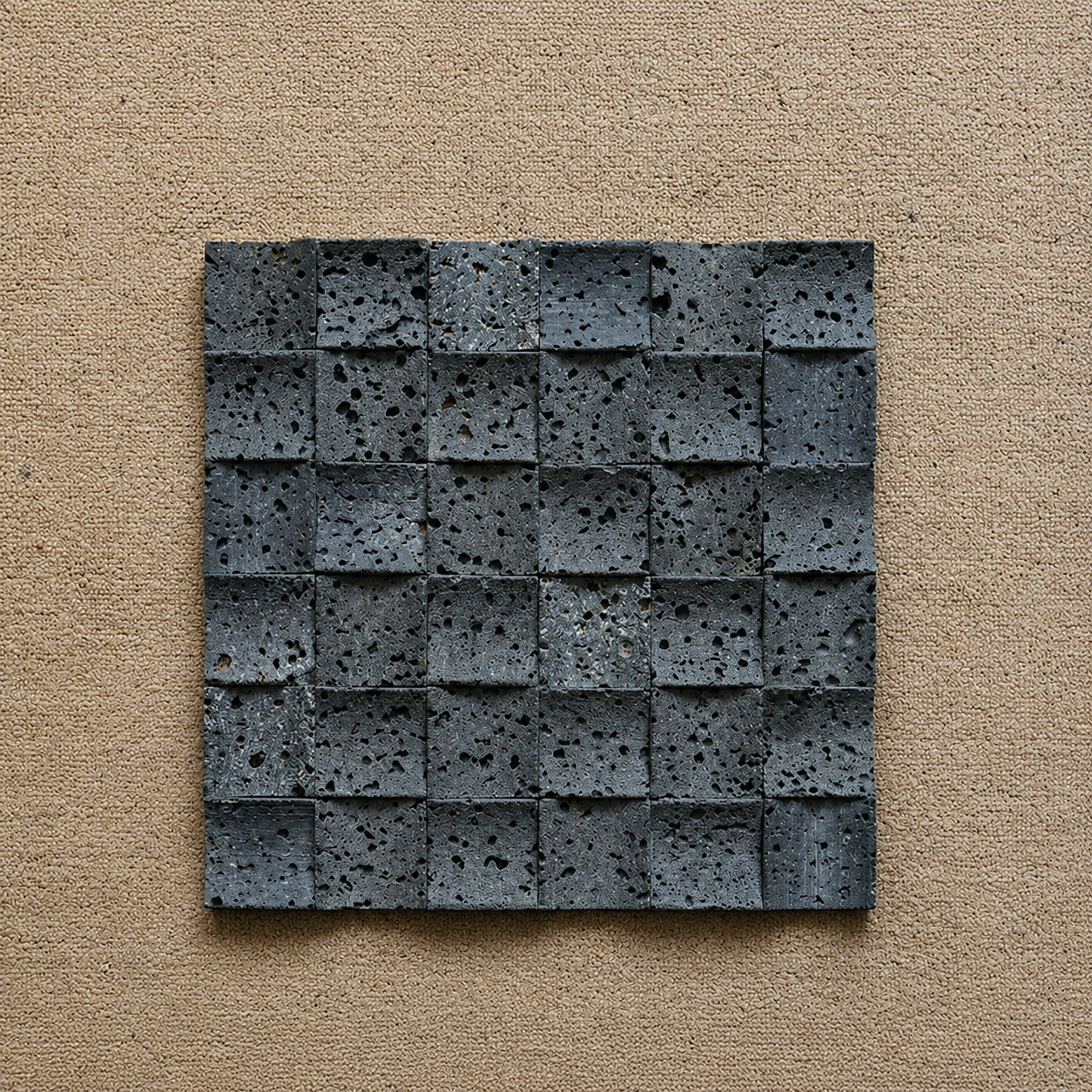 Travertine Look Mosaic Porcelain Tiles, 3D Textured Stone Effect Wall Tile