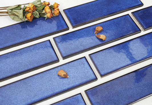 Ice Crack Kiln Change Ceramic Tiles 60x200mm - Per Square Meter - Blue Sky Gradient Finish - N-YB-62016