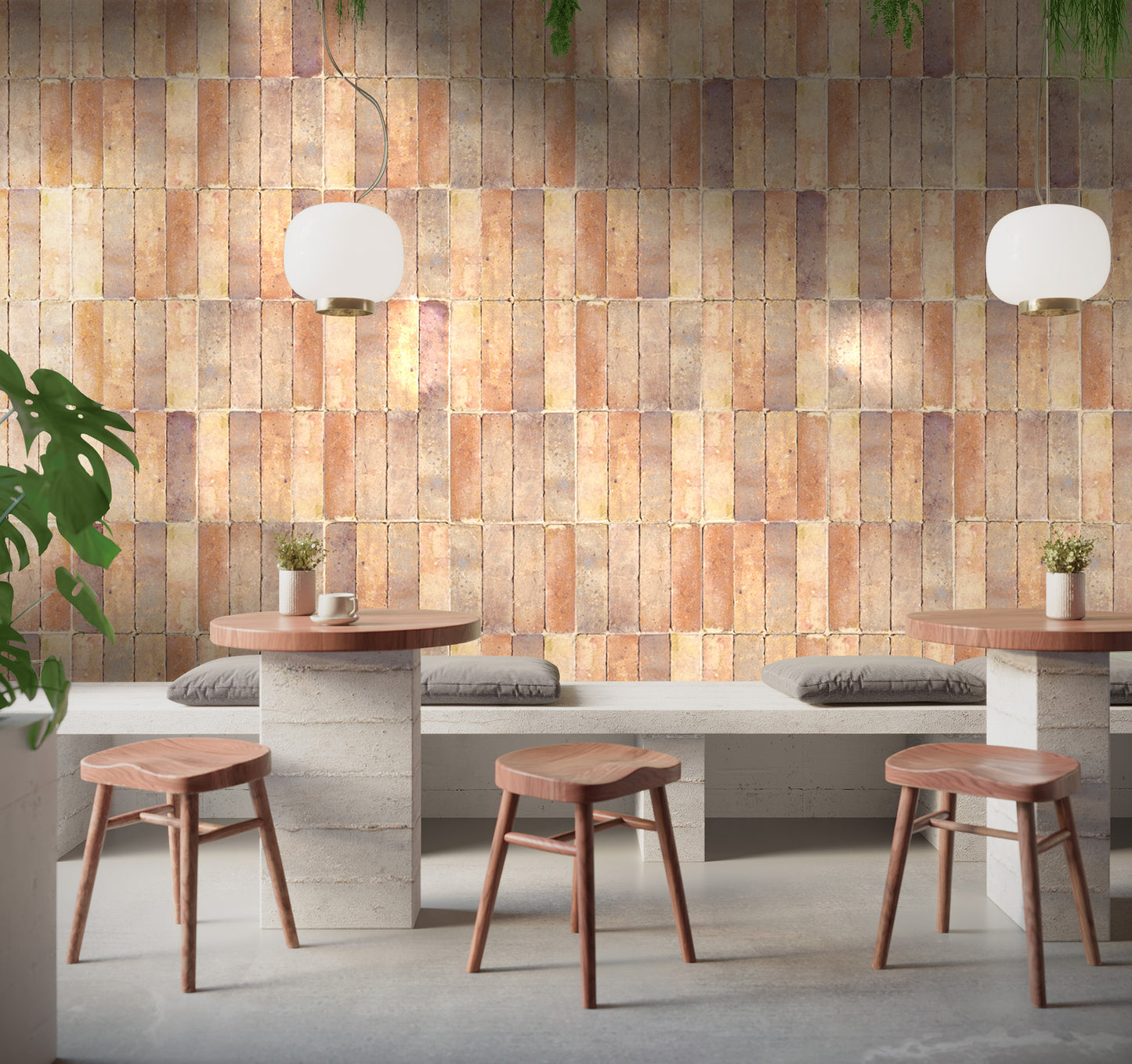 Ceramic Tiles 65x230mm - TTZ Series - Per Square Meter - Warm Terracotta & Natural Clay Finish