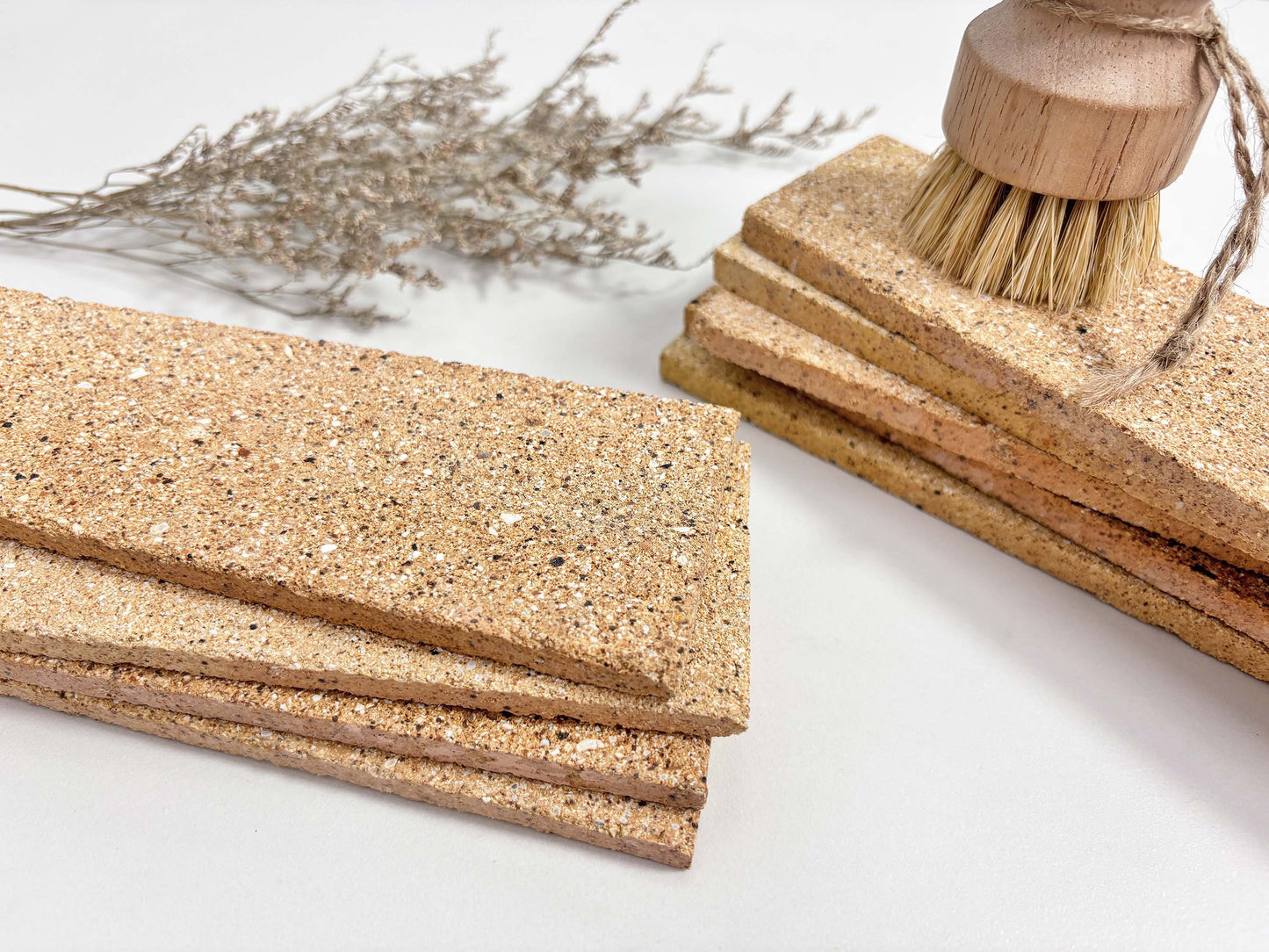 Trapezoidal Clay Brick Tiles 63x200mm - T-TTZ Series - Per Square Meter - Natural Sandy Beige Finish
