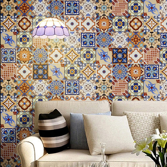 Handmade Floral Ceramic Tiles 15x15cm (6x6) - Glazed Art Nouveau Kitchen Backsplash & Wall Decor - GR.Mosaic Decorative Pattern (View 1)