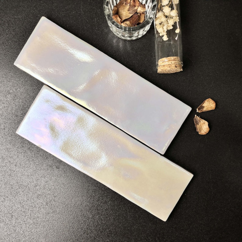 Vibrant Rainbow Iridescent Subway Tile