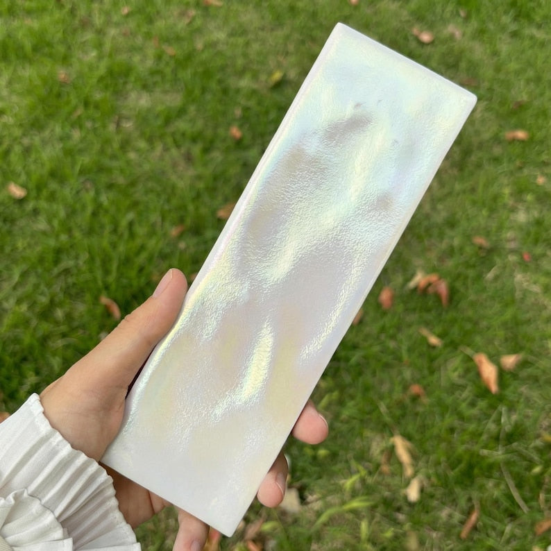 Vibrant Rainbow Iridescent Subway Tile