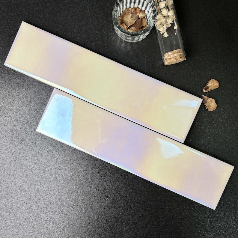 Vibrant Rainbow Iridescent Subway Tile