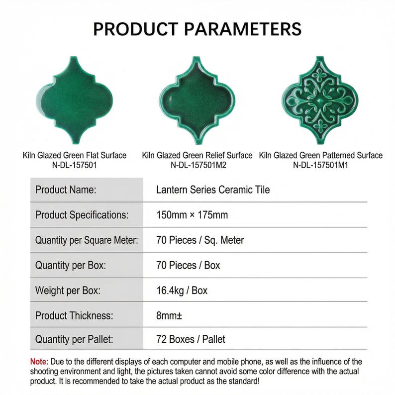 Luxury Emerald Green Moroccan Lantern Tile