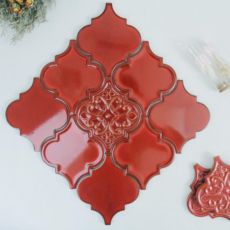 Luxury Emerald Green Moroccan Lantern Tile