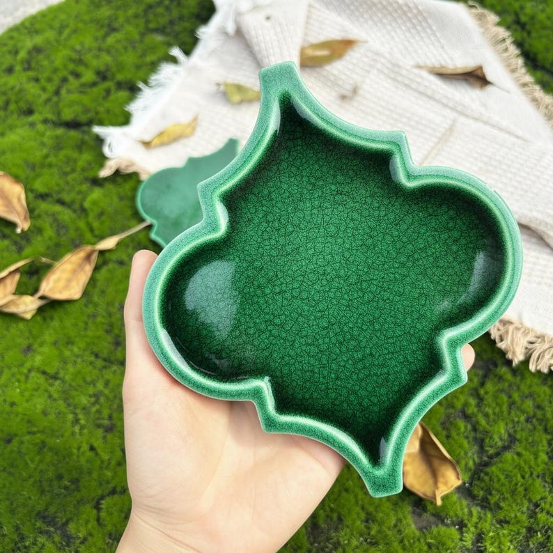 Luxury Emerald Green Moroccan Lantern Tile