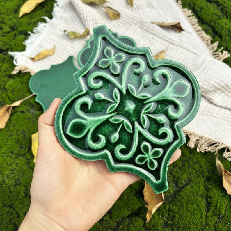 Luxury Emerald Green Moroccan Lantern Tile