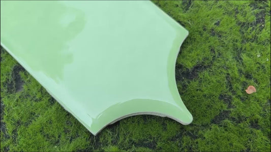Feather Ceramic Tiles 90x308mm - Per Square Meter - Mint Green Finish - YM930-18